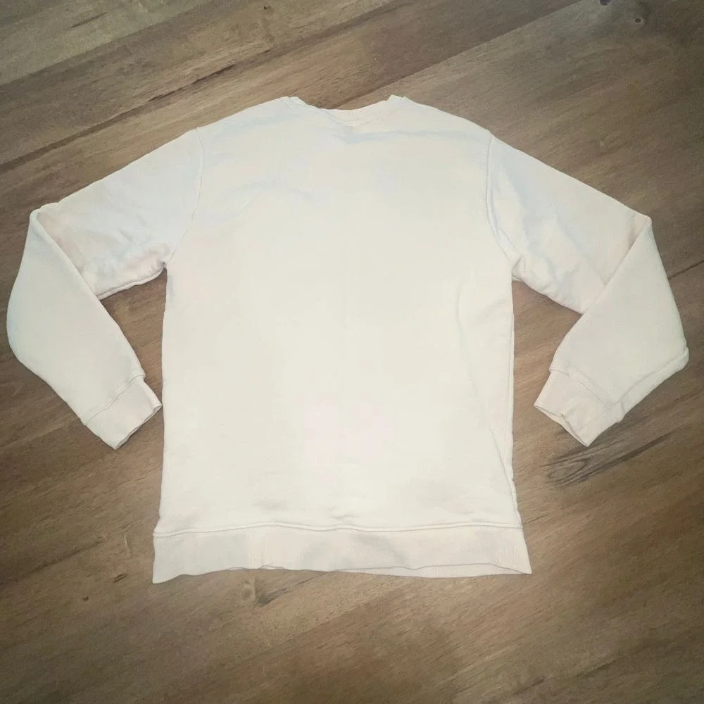 Keith Haring x Zara Mens crewneck Sweatshirt Size Medium M Beige Patch - Picture 8 of 13